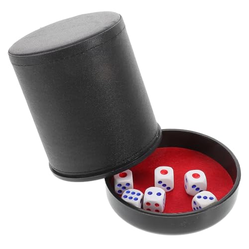 Beaupretty Silence Dice Shaker Set mit Basis Geräuschdämpfender Würfelbecher aus PU Leder für Ktv und Bar Würfeln und Stilvollem Design für Gesellige Spiele von Beaupretty