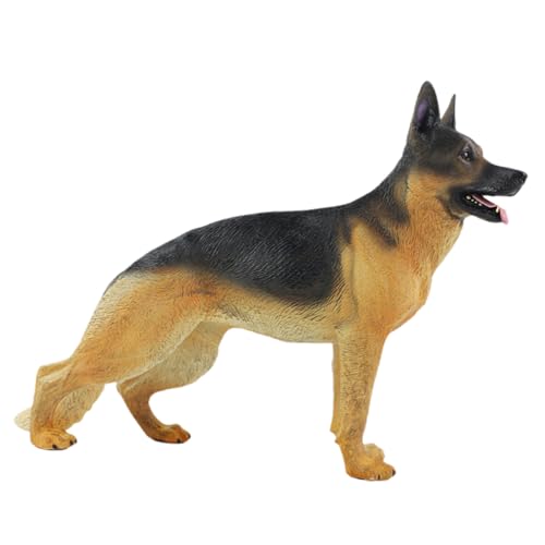 Beaupretty Simulation Deutscher Schäferhund Figur Niedliche Dog Decor für Zuhause Leicht Tragbar als Lehrmodell oder Fotorequisiten Robustes und Langlebiges Kunststoffmaterial von Beaupretty