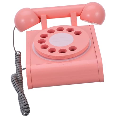 Beaupretty Simulation Holzspielzeug Telefon Spielhaus Pädagogisch Sicher Langlebig Fördert Soziale Fähigkeiten und Eltern Junge Mädchen Interaktion Geeignet als Geburtstagsgeschenk für Jungen von Beaupretty