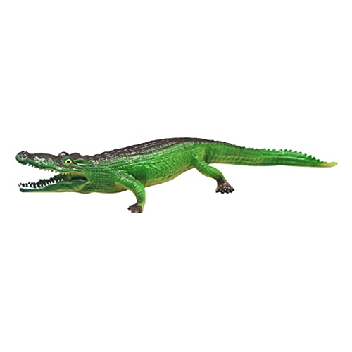 Beaupretty Simulation Krokodil Modell für Grünes Dekoratives Lernspielzeug mit Geräuschfunktion für Kreative Entwicklung Schreibtischornament von Beaupretty