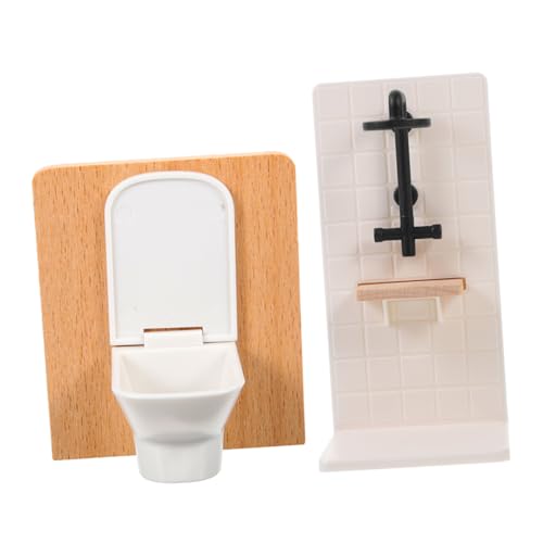Beaupretty Simulation Puppenskala Toilettenhaus Dusche Winziges Badezimmer Für Miniatur Badewanne Zubehör Zimmermodell Mini &Amp; Und Feenmöbel Dekoratives Dekor Puppenhaus von Beaupretty