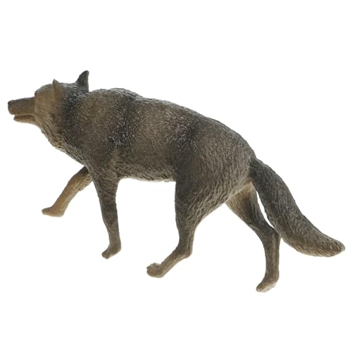 Beaupretty Simulation Wolf Figur aus Sicherem Kunststoff Realistische Wildlife Tierfigur Pädagogisches Wolfspielzeug für Jungen Mädchen Robust und Farbecht Glatte Oberfläche von Beaupretty