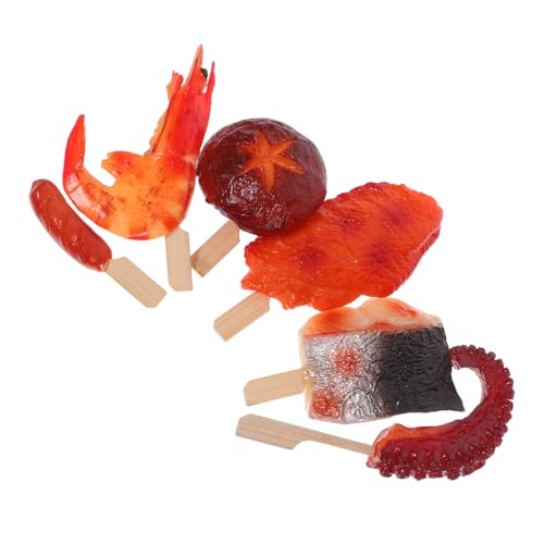 Beaupretty Simulierte Grillspieße mit Hähnchenkeule Flügel und Gemüse Realistisches BBQ Food Display Deko für Fotografie DIY Kombination Vielseitige Party Küchenrequisiten von Beaupretty
