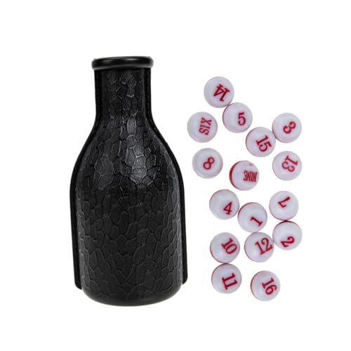 Beaupretty Snooker Flasche aus Verschleißfestem Harz Tragbare Billiard Shaker Flasche mit Würfel Professionelles Zubehör für Pool und Tischbillard Zuhause für Anfänger und Familien von Beaupretty