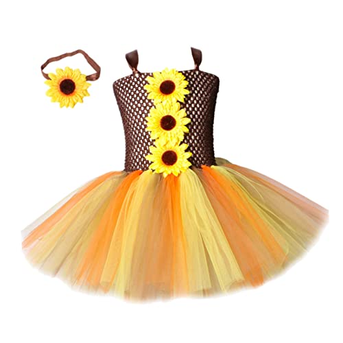 Beaupretty Sonnenblumen Gauze Kleid Halloween Kostüm mit Haarband Jahre Cosplay Outfit für Mädchen Party Performance Kleidung für Karneval und Bühnenauftritte Beaupretty Sonnenblumen Gauze Kleid Halloween Kostüm mit Haarband Jahre Cosplay Outfit für Mädchen Party Performance Kleidung für Karneval und Bühnenauftritte von Beaupretty
