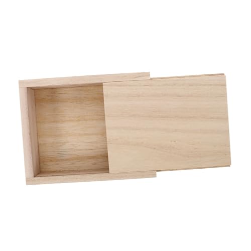 Beaupretty Spielkartenbox aus Lackfreiem Holz Kreativer Kartenspielhalter für Poker Decks Multifunktionale Aufbewahrung für Spielkarten Spielmarken und Kleine Zubehörteile Schützend und von Beaupretty
