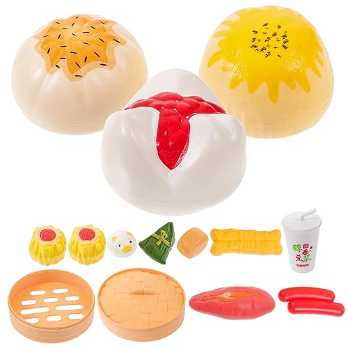 Beaupretty Spielset Frühstückstee und Snacks aus Robustem Kunststoff Realistisches Food Pretend Play Toy für Fördert Kreativität Soziales Lernen und Rollenspiel im Kinderküchen Set von Beaupretty