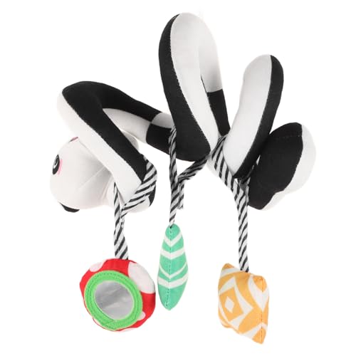Beaupretty Spiral für Autositz und Kinderwagen Hängendes Plüschpanda für Neugeborene Sensorisches Schlaf und Entwicklung Geeignet für Monaten von Beaupretty