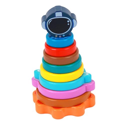 Beaupretty Stapelspielzeug für Kleinkinder Bunte Planet Ringe Fördert Kreativität Farberkennung und Motorische Fähigkeiten Sicher Glatte Oberfläche Lernspielzeug für Junge Mädchen und von Beaupretty