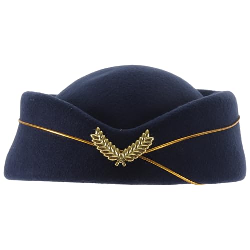 Beaupretty Stewardess Hut Damen Eleganter Hut für Cosplay Halloween Kostümparty mit Glattem Material für Optimalen von Beaupretty