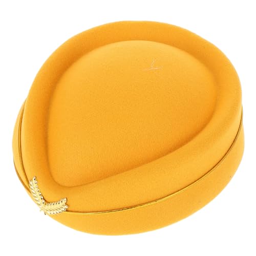 Beaupretty Stewardess Hut für Kostüme Verstellbare Mütze aus Kunstfilz für Halloween Cosplay und Geburtstagsfeiern Stilvolles Accessoire für Damen von Beaupretty
