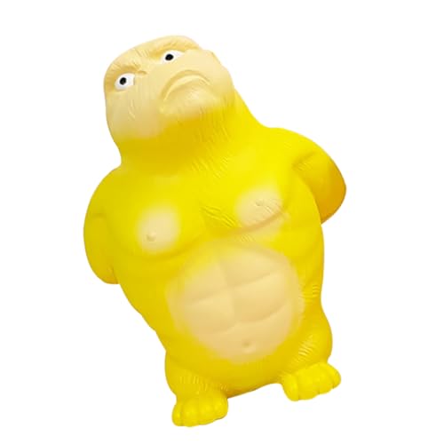 Beaupretty Stressabbau Gorilla Squeeze Toy aus PU Material Lustiges Quetschspielzeug für Erwachsene und Dehnbares Detailreiches Stress Tier für Entspannende von Beaupretty