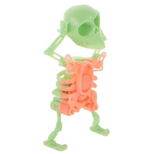 Beaupretty Tanzendes Skelett Aufziehbares Halloween Deko Mini Skelett Leuchtendem Grün Gedruckte Details für Schreibtische und Kleine Räume Einzigartiges für Kreative Dekoration von Beaupretty