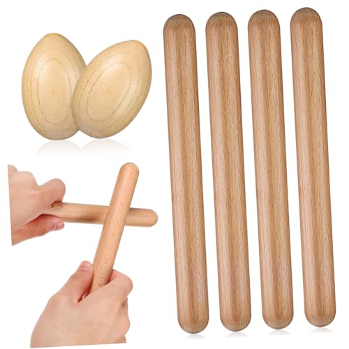 Beaupretty Teiliges Holz Percussion Instrument Set mit Rhythmussticks und Sand Eiern Sicheres Musikspielzeug für Fördert Rhythmusgefühl und Hand Augen Koordination Beaupretty Teiliges Holz Percussion Instrument Set mit Rhythmussticks und Sand Eiern Sicheres Musikspielzeug für Fördert Rhythmusgefühl und Hand Augen Koordination von Beaupretty