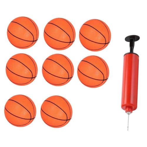Beaupretty Teiliges Mini Basketball Set Aufblasbare Orangefarbene Sportbälle mit Tragbarer Handpumpe für Indoor und Outdoor Spielspaß von Beaupretty