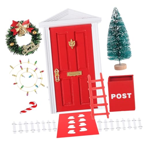 Beaupretty Teiliges Miniatur Puppenhaus Türmodell Rote Weihnachts-Dekoration DIY Langlebige Mini Mailbox Sicher und Detailreich für Puppenhaus Zubehör von Beaupretty
