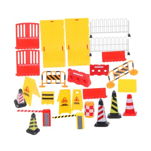 Beaupretty Teiliges Miniatur Verkehrszeichen aus Stabilem Farbenfrohe Straßen Baustellenabsperrung für Leicht Tragbar Pädagogisch Nützlich zur Verkehrserziehung von Beaupretty
