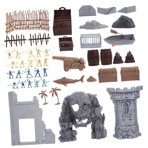 Beaupretty Teiliges Piraten und Militärspielzeug Kleine Figuren aus Robustem Detailreiche Kriegsspielzeuge für DIY Modellbausatz für Kreative Sandtischgestaltung von Beaupretty