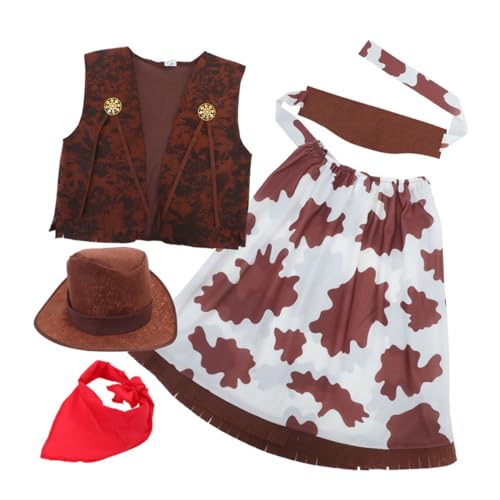 Beaupretty Teiliges Set mit Hut Weste Rock und Bandana für Halloween Mottopartys und Rollenspiele Pflegeleicht und Vielseitig von Beaupretty