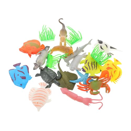 Beaupretty Teiliges Tier Modelle für Realistische Bunte Aquarium Deko Pädagogische Meereslebewesen Spielfiguren für Kleinkinder Fördert Kreativität und Farberkennung von Beaupretty