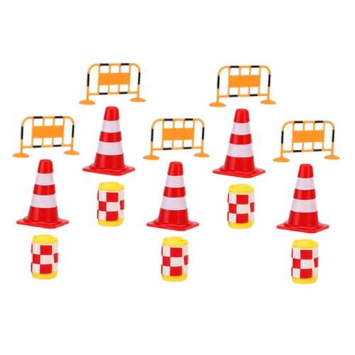 Beaupretty Teiliges Verkehrszeichen Spielset aus Sicherem Leichtes Lernspielzeug für Verkehrserziehung und Kognitiven Entwicklung Roter Pylonen Oranger Barrieren und Gelber Schutztonnen von Beaupretty