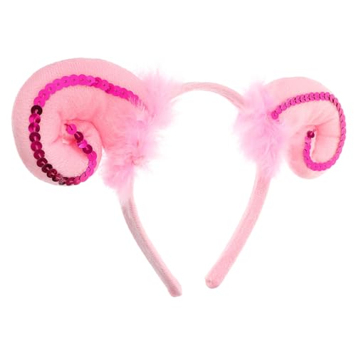 Beaupretty Tierisches Stirnband Stirnbänder Mit Lammohren Halloween Schaf Fälschung Kopfbedeckung Kostümstirnband Tierischer Kopfschmuck Stirnband Mit Lammohren Party Haarband Stoff Rosy von Beaupretty