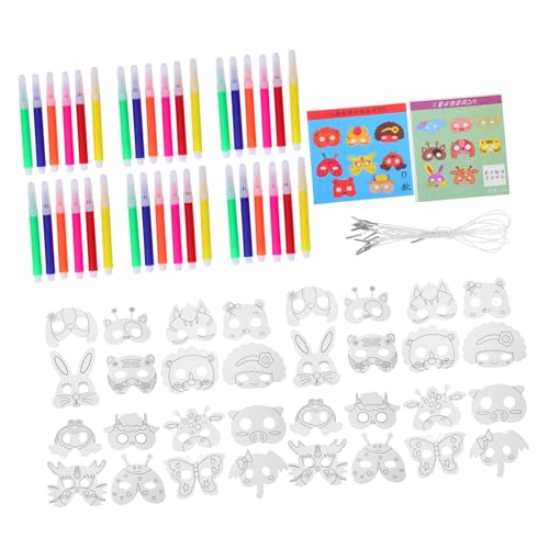 Beaupretty Tiermasken zum Bemalen Teiliges Bastelset mit Papiermasken und Stiften Verstellbar Leicht Wiederverwendbar für DIY Halloween Geburtstagsfeiern Kostüm und Mottopartys Beaupretty Tiermasken zum Bemalen Teiliges Bastelset mit Papiermasken und Stiften Verstellbar Leicht Wiederverwendbar für DIY Halloween Geburtstagsfeiern Kostüm und Mottopartys von Beaupretty