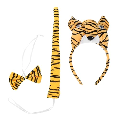 Beaupretty Tiger Kostüm Stirnband mit Tigerohren und Weiches Atmungsaktives Stoffmaterial Robust und Langlebig für Halloween Bühnenauftritte und Tier cosplay Komfortabel Tragbar von Beaupretty