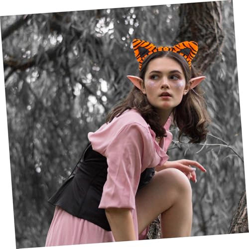 Beaupretty Tiger Ohren Stirnband und Cosplay Tier Kostüm Zubehör Leichtes Bequemes Party Accessoire für Frauen Halloween Karneval Bühne Fotografie von Beaupretty