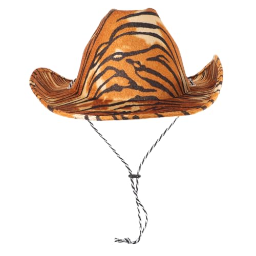 Beaupretty Tiger Print Cowgirl Hut Damen Westernhut Party Dekoration Cosplay Kostümaccessoire für Festival Karneval Halloween Beaupretty Tiger Print Cowgirl Hut Damen Westernhut Party Dekoration Cosplay Kostümaccessoire für Festival Karneval Halloween von Beaupretty
