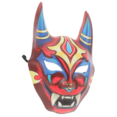 Beaupretty Traditionelle Japanische Maske für Halloween Cosplay Maske aus PU und Bequeme Passform für Kostümpartys und Festivals von Beaupretty