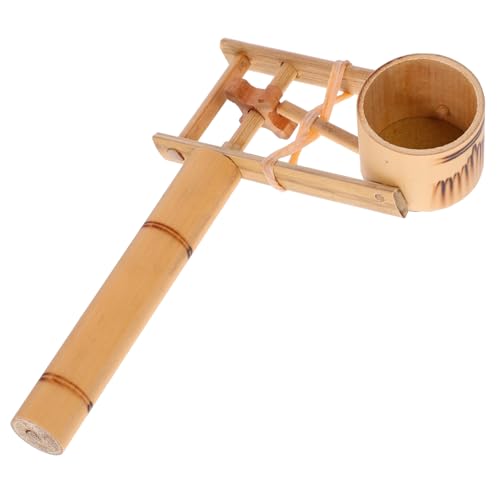 Beaupretty Traditionelles Bambus Percussion Instrument mit Langem Griff Geräuschmacher für Partys und Sportveranstaltungen Geeignet für Musikalische Früherziehung von Beaupretty