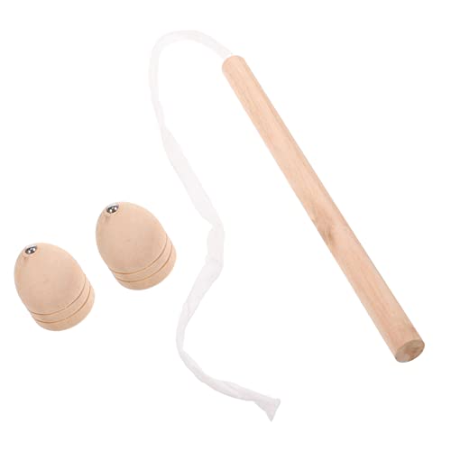 Beaupretty Traditionelles Holz Gyro für Pädagogisches Balance Leichtes Handliches Design Fördert Hand Auge Koordination und Motorische Fähigkeiten Outdoor von Beaupretty