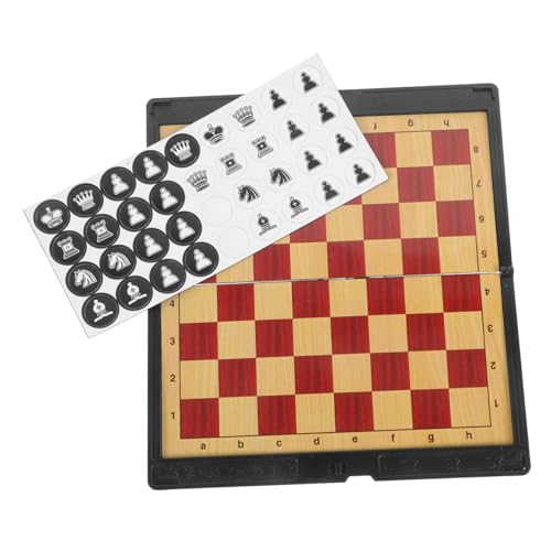 Beaupretty Tragbares Magnetisches Schachspiel Faltbares Reiseschachbrett Leichtes PVC Schachset für Familie Party Outdoor Aktivitäten von Beaupretty