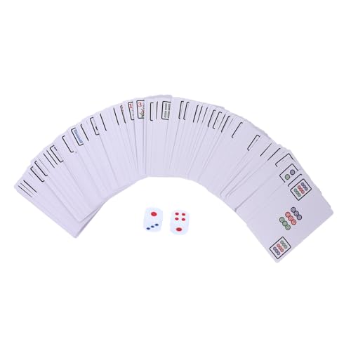Beaupretty Tragbares Mahjong Kartenset mit Würfeln Wasserfestes Chinesisches Reisespiel Multifunktional für Party Familie und Freunde Praktisches Tischspiel für Unterwegs Beaupretty Tragbares Mahjong Kartenset mit Würfeln Wasserfestes Chinesisches Reisespiel Multifunktional für Party Familie und Freunde Praktisches Tischspiel für Unterwegs von Beaupretty