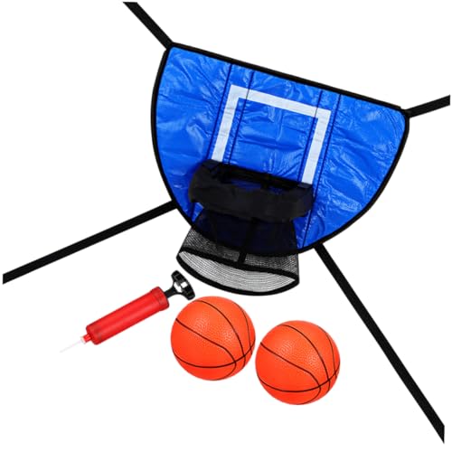 Beaupretty Trampoline Basketball Hoop mit Bällen und Pumpe Trampolin Basketballkorb Zubehör für Aktives und Koordinationstraining von Beaupretty