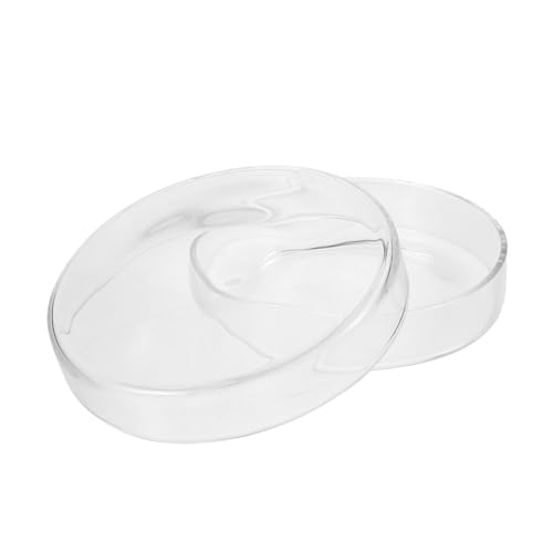 Beaupretty Transparente Borosilikatglas Petrischale für Zellkultur Laborqualität Hohe Bruchfestigkeit Klare Laborplatte für Wissenschaftliche Experimente von Beaupretty