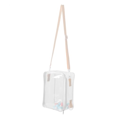 Beaupretty Transparente Figuren Aufbewahrungstasche aus PVC Große Kapazität Mini Puppen Tragetasche mit Riemen und Reißverschluss Staubdichter Behälter für Baumwollpuppen von Beaupretty