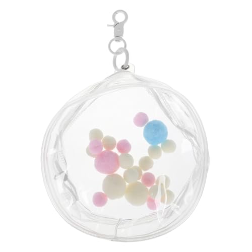 Beaupretty Transparente Mini Schutz Tasche mit Reißverschluss Tragbare Schlüsselanhänger Hülle für Puppen Weiches Plüschmaterial Kratzfest Reisefreundliche Display Case für Figuren von Beaupretty