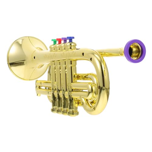 Beaupretty Trompete Musikinstrument Modell aus Kunststoff Töne Blasinstrument für Musikalische Früherziehung Kreative Lernhilfe für Jungen und Mädchen Geburtstagsgeschenk von Beaupretty
