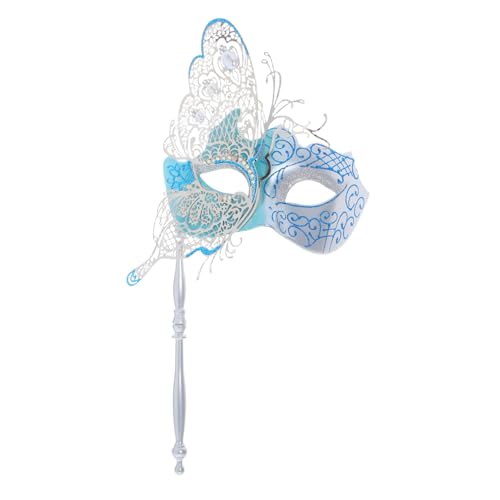 Beaupretty Venetian Butterfly aus Langlebigem Metall mit Praktischem Stab Elegante Damen Kostümaccessoire für Halloween Karneval Prom Ball Maskenball und Mardi Gras Veranstaltungen von Beaupretty
