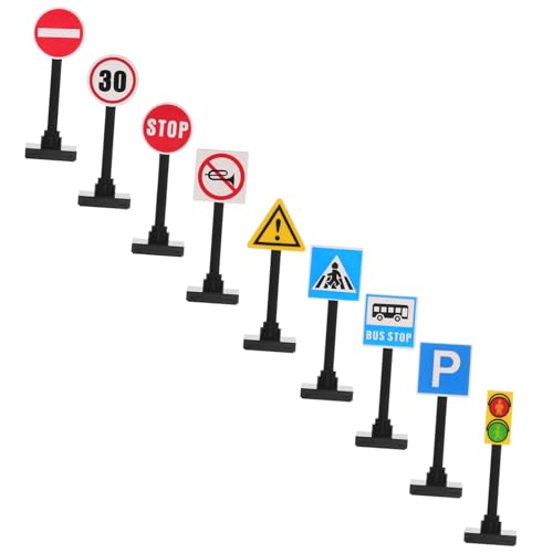 Beaupretty Verkehrszeichen für DIY Straßenverkehr Bausteine Kreatives Lernspielzeug für Vorschulkinder und Kleinkinder von Beaupretty