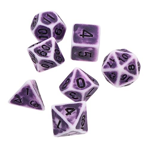 Beaupretty Vintage Teiliges Polyedrisches Würfelset für Brettspiele und Rollenspiele Mehrseitige Zahlenwürfel in Retro Look Leichtes Partyzubehör für Spieler und Freunde von Beaupretty