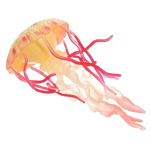 Beaupretty Wasserspielzeug Quallenmodell Wasserdichtes Leichtes und Langlebiges Ozeanspielzeug für Dekoration Lernspielzeug für Kinderzimmer Gelbe Quallenfigur von Beaupretty