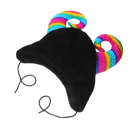 Beaupretty Weiche Cow-horn Mütze mit Dämonenhörnern Warme Winter-skibekleidung Bequeme mit Kinnriemen Vielseitiges Halloween-cosplay für Erwachsene Beaupretty Weiche Cow-horn Mütze mit Dämonenhörnern Warme Winter-skibekleidung Bequeme mit Kinnriemen Vielseitiges Halloween-cosplay für Erwachsene von Beaupretty