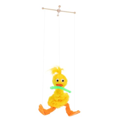 Beaupretty Weiche Realistische Gelbe Enten Marionette aus Plüsch Verstellbare Fadenzieh Puppe für Fördert Geschicklichkeit und Fantasievolles Spiel Vielseitig für Puppentheater und von Beaupretty