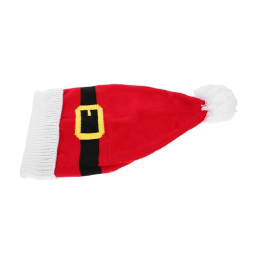 Beaupretty Weiche Weihnachtsmütze Santa Strickmütze mit Bommel Erwachsene Warm Kuschelig Wintermütze Nikolausmütze Festliche Mütze für Familien Weihnachtsfeier Cosplay von Beaupretty
