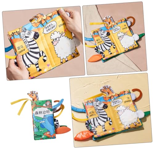 Beaupretty Weiches Stoffbuch für Kleinkinder Tierschwanz Interaktives Aktivitätsspielzeug zur Frühkindlichen Robustes Reißfestes Babybuch für Neugeborene und Junge Mädchen Pädagogisches von Beaupretty