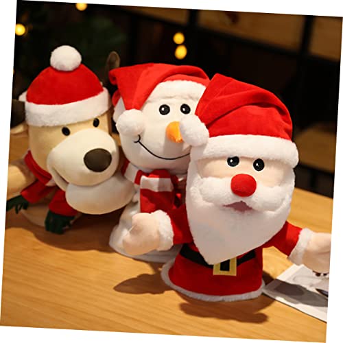 Beaupretty Weihnachtlicher Schneemann Handpuppe aus PP Baumwolle Lustiges Fingerpuppenspielzeug für Fördert Fantasie und Kommunikation Interaktives Eltern Junge Mädchen Spiel von Beaupretty