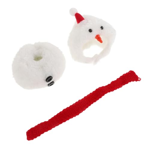 Beaupretty Weihnachtliches Puppenkleidungs Set Schneeanzug mit Mütze und Schal Miniatur Puppenzubehör für Stehende und Sitzende Puppen Festliche Dekoration und Basteln von Beaupretty